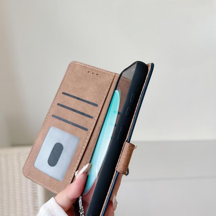 Shockproof PU Leather Flip Phone Case - Oppo Reno 12 Pro (5G)